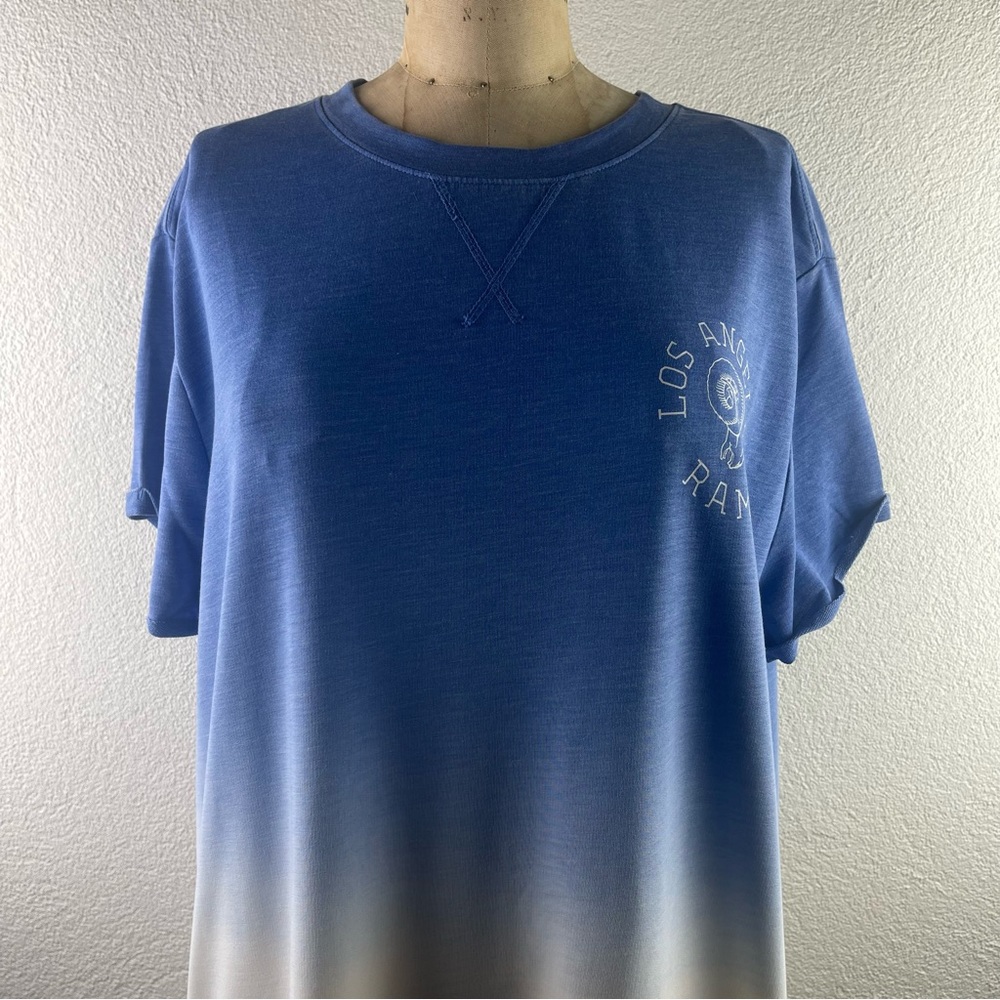 Junk Food I L Los Angeles Rams Football Sports Fan Heathered Ombré T-Shirt Dress - Picture 2 of 16